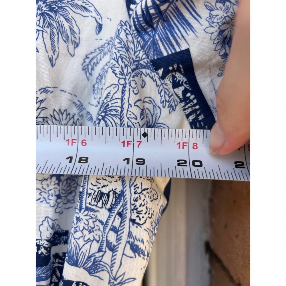 Joie Tropical Toile Patchwork Button Front Tiered Mini Dress 14